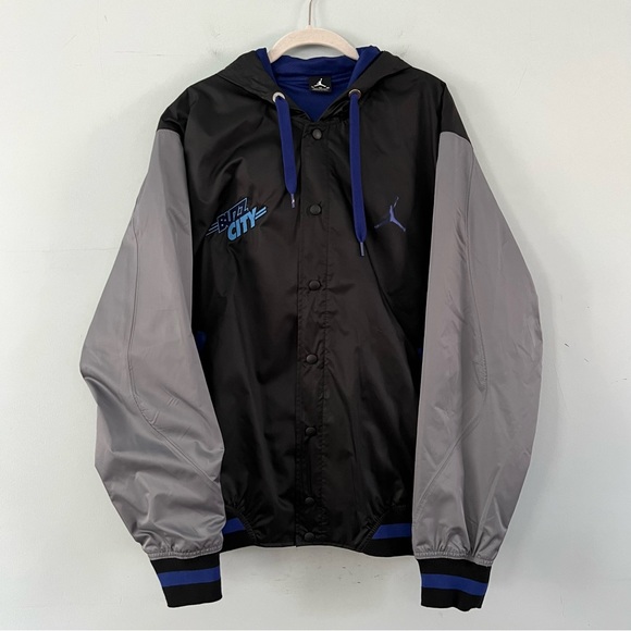 Jordan Other - Jordan Charlotte Hornets Buzz City NBA Hooded Black Mens Jacket